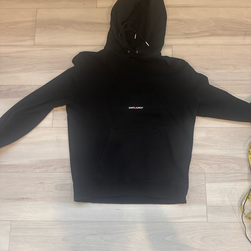 Saint Laurent Black Hoodie Sweatshirt Casual Design
